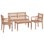 Gartenmöbel-Set 4-teilig aus massivem Teakholz von vidaXL, Gartensets - Ref: Foro24-3100780, Preis: 511,61 €, Rabatt: %