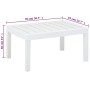 Mesa de jardín de plástico blanco 78x55x38 cm de vidaXL, Mesas de jardín - Ref: Foro24-48814, Precio: 53,08 €, Descuento: %