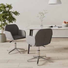 Swivel dining chairs 2 units light gray fabric by vidaXL, dining chairs - Ref: Foro24-3103030, Price: 158,99 €, Discount: %