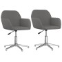 Sillas de comedor giratorias 2 unidades tela gris claro de vidaXL, Sillas de comedor - Ref: Foro24-3103030, Precio: 159,41 €,...