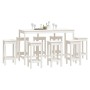 9-piece bar set solid white pine wood by vidaXL, Furniture sets for kitchens and dining rooms - Ref: Foro24-3124718, Price: 6...