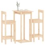 3-piece solid pine wood bar set by vidaXL, Furniture sets for kitchens and dining rooms - Ref: Foro24-3124732, Price: 134,93 ...