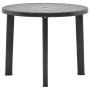 Mesa de jardín de plástico gris antracita 89 cm de vidaXL, Mesas de jardín - Ref: Foro24-48807, Precio: 97,61 €, Descuento: %