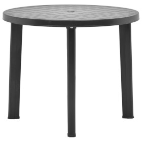 Mesa de jardín de plástico gris antracita 89 cm de vidaXL, Mesas de jardín - Ref: Foro24-48807, Precio: 88,99 €, Descuento: %