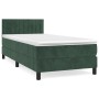 Cama box spring con colchón terciopelo verde oscuro 80x200 cm de vidaXL, Camas y somieres - Ref: Foro24-3141392, Precio: 252,...