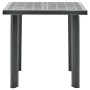 Mesa de jardín de plástico gris antracita 80x75x72 cm de vidaXL, Mesas de jardín - Ref: Foro24-48804, Precio: 92,79 €, Descue...