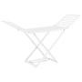 Tendedero plegable de plástico blanco de vidaXL, Tendederos y perchas - Ref: Foro24-48817, Precio: 102,21 €, Descuento: %