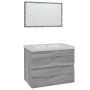 Set de muebles de baño madera contrachapada gris Sonoma de vidaXL, Muebles de baño - Ref: Foro24-3152874, Precio: 165,90 €, D...