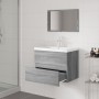 Set de muebles de baño madera contrachapada gris Sonoma de vidaXL, Muebles de baño - Ref: Foro24-3152874, Precio: 165,90 €, D...