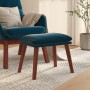 Blue velvet footrest 45x29.5x35 cm by vidaXL, Ottomans - Ref: Foro24-341478, Price: 46,99 €, Discount: %