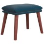 Blue velvet footrest 45x29.5x35 cm by vidaXL, Ottomans - Ref: Foro24-341478, Price: 46,99 €, Discount: %