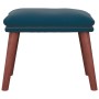 Blue velvet footrest 45x29.5x35 cm by vidaXL, Ottomans - Ref: Foro24-341478, Price: 46,99 €, Discount: %