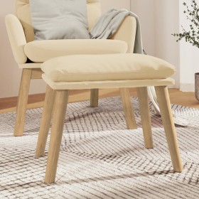 White cream velvet footstool 45x29.5x35 cm by vidaXL, Ottomans - Ref: Foro24-341444, Price: 44,99 €, Discount: %