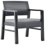 3-piece anthracite grey plastic garden furniture set by vidaXL, Garden sets - Ref: Foro24-48824, Price: 160,68 €, Discount: %