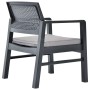 3-piece anthracite grey plastic garden furniture set by vidaXL, Garden sets - Ref: Foro24-48824, Price: 160,68 €, Discount: %