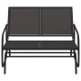 Black steel and textilene garden rocking bench 120.5x76x86.5 cm by vidaXL, Garden rockers - Ref: Foro24-362708, Price: 116,15...