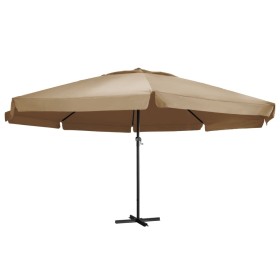 Garden umbrella with taupe gray aluminum pole 600 cm by vidaXL, Umbrellas - Ref: Foro24-47373, Price: 295,12 €, Discount: %