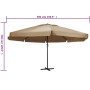 Garden umbrella with taupe gray aluminum pole 600 cm by vidaXL, Umbrellas - Ref: Foro24-47373, Price: 304,06 €, Discount: %