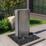 Silberner Gartenbrunnen aus Edelstahl, 60,2 x 37 x 122,1 cm von vidaXL, Brunnen und Wasserfälle - Ref: Foro24-48095, Preis: 4...