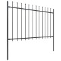 Garden fence with black steel spearheads 1.7x1.2 m by vidaXL, fence panels - Ref: Foro24-144926, Price: 74,35 €, Discount: %