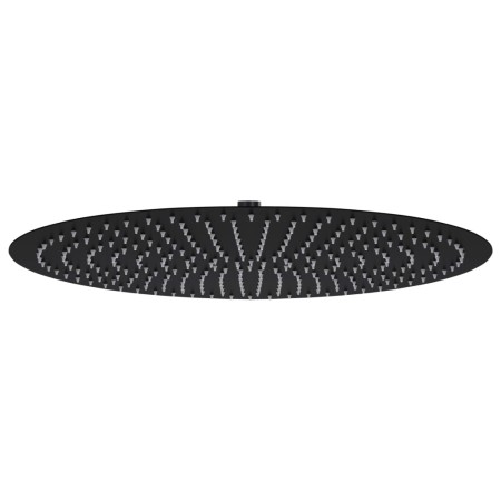 Black round stainless steel rain shower head 50 cm by vidaXL, shower heads - Ref: Foro24-147694, Price: 116,81 €, Discount: %