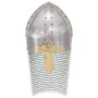 Replik antiker LARP Stahl antiker Kreuzritter Ritterhelm versilberter Stahl von vidaXL, Sammelwaffen - Ref: Foro24-286222, Pr...