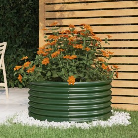 Green powder coated steel planter 80x80x36 cm by vidaXL, Pots and planters - Ref: Foro24-318853, Price: 32,21 €, Discount: %