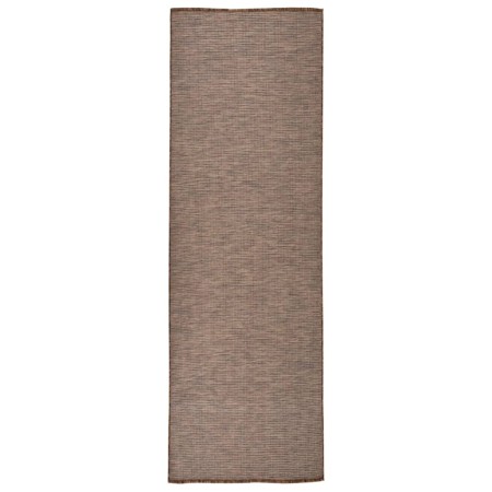 Brown flat weave outdoor rug 80x250 cm by vidaXL, Rugs - Ref: Foro24-340786, Price: 35,99 €, Discount: %