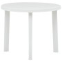 Mesa de jardín de plástico blanco 89 cm de vidaXL, Mesas de jardín - Ref: Foro24-48805, Precio: 91,44 €, Descuento: %