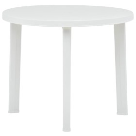 Mesa de jardín de plástico blanco 89 cm de vidaXL, Mesas de jardín - Ref: Foro24-48805, Precio: 91,44 €, Descuento: %