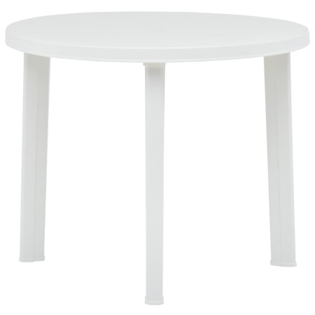 Mesa de jardín de plástico blanco 89 cm de vidaXL, Mesas de jardín - Ref: Foro24-48805, Precio: 96,99 €, Descuento: %