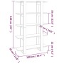 Brown oak shelving/space divider 100x30x160 cm by vidaXL, Bookcases and shelves - Ref: Foro24-813562, Price: 67,53 €, Discoun...