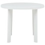 Mesa de jardín de plástico blanco 89 cm de vidaXL, Mesas de jardín - Ref: Foro24-48805, Precio: 96,99 €, Descuento: %