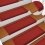 Alfombras de peldaños de escalera 15 uds rojo 65x21x4 cm de vidaXL, Alfombrillas para escalones - Ref: Foro24-134572, Precio:...