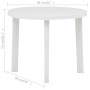 Mesa de jardín de plástico blanco 89 cm de vidaXL, Mesas de jardín - Ref: Foro24-48805, Precio: 96,99 €, Descuento: %