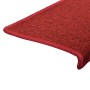 Alfombras de peldaños de escalera 15 uds rojo 65x21x4 cm de vidaXL, Alfombrillas para escalones - Ref: Foro24-134572, Precio:...