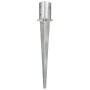 Ground spikes 2 units silver galvanized steel 10x76 cm by vidaXL, Spikes for anchoring in the ground - Ref: Foro24-145431, Pr...