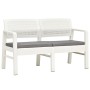 2-seater garden bench with white plastic cushions 120 cm by vidaXL, garden benches - Ref: Foro24-48821, Price: 183,45 €, Disc...