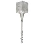 Ground spikes 6 pcs silver galvanized steel 12x12x56 cm by vidaXL, Spikes for anchoring in the ground - Ref: Foro24-145444, P...