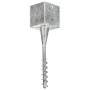 Ground spikes 6 pcs silver galvanized steel 14x14x58 cm by vidaXL, Spikes for anchoring in the ground - Ref: Foro24-145446, P...