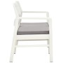 2-seater garden bench with white plastic cushions 120 cm by vidaXL, garden benches - Ref: Foro24-48821, Price: 183,45 €, Disc...