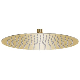 Round rain effect shower head in golden stainless steel, 30 cm. by vidaXL, shower heads - Ref: Foro24-147705, Price: 31,31 €,...