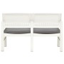 2-seater garden bench with white plastic cushions 120 cm by vidaXL, garden benches - Ref: Foro24-48821, Price: 183,45 €, Disc...