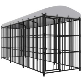 Outdoor kennel with roof 450x150x210 cm by vidaXL, Dog kennels and fences - Ref: Foro24-170893, Price: 596,55 €, Discount: %