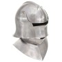 Antique medieval knight helmet replica LARP steel silver by vidaXL, Collectible weapons - Ref: Foro24-286220, Price: 97,07 €,...