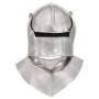 Antique medieval knight helmet replica LARP steel silver by vidaXL, Collectible weapons - Ref: Foro24-286220, Price: 97,07 €,...