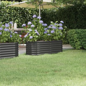 Steel planter with anthracite powder coating 114x40x36 cm by vidaXL, Pots and planters - Ref: Foro24-318866, Price: 41,25 €, ...