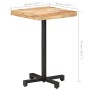 Square bistro table rough mango wood 50x50x75 cm by vidaXL, Kitchen and dining tables - Ref: Foro24-320262, Price: 104,88 €, ...