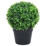 Artificial boxwood plants 2 pcs ball shape green pot 37 cm by vidaXL, artificial flora - Ref: Foro24-336518, Price: 85,90 €, ...