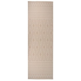 Alfombra de exterior de tejido plano rayas marrones 80x250 cm de vidaXL, Alfombras - Ref: Foro24-340863, Precio: 36,17 €, Des...